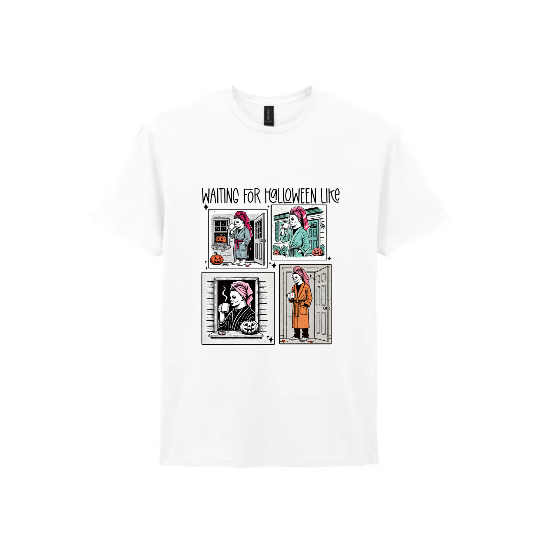 Just Waiting For Halloween Like V2 - White T-Shirt