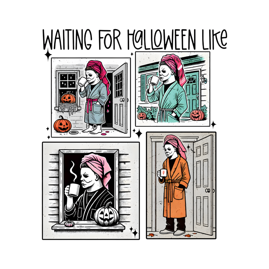 Just Waiting For Halloween Like V2 - White T-Shirt