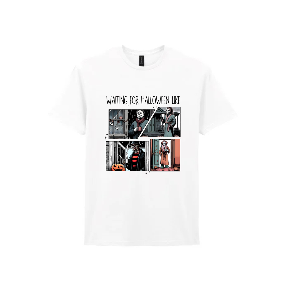 Just Waiting For Halloween Like V1 - White T-Shirt