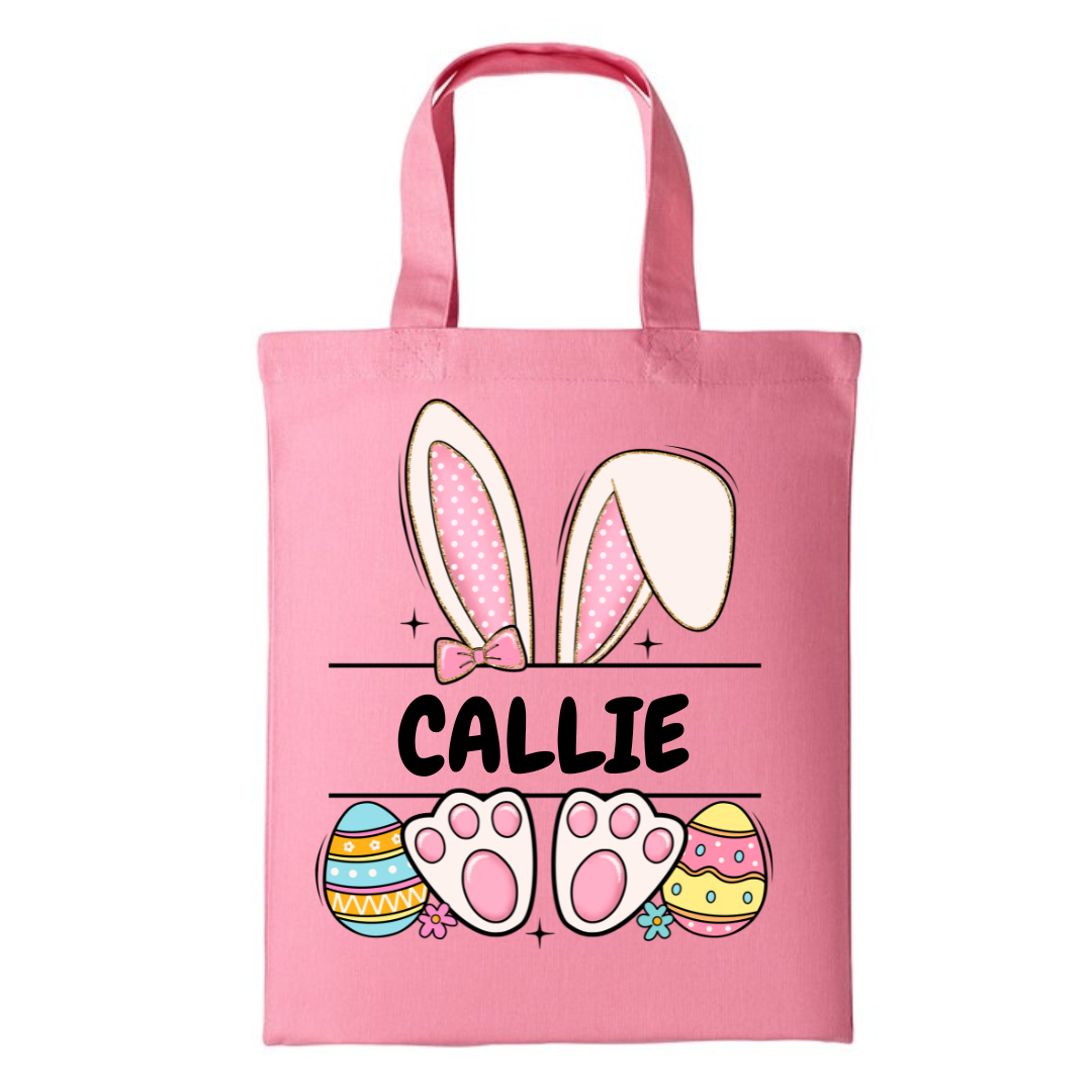 Easter Bunny Girls (Custom Name) - Mini Treat Bag Light Pink