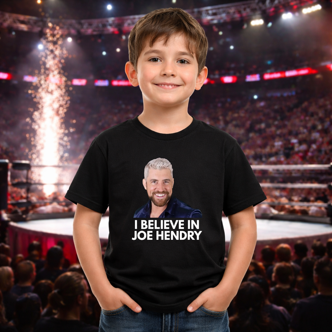 I Believe In Joe Hendry - Kids Black T-Shirt