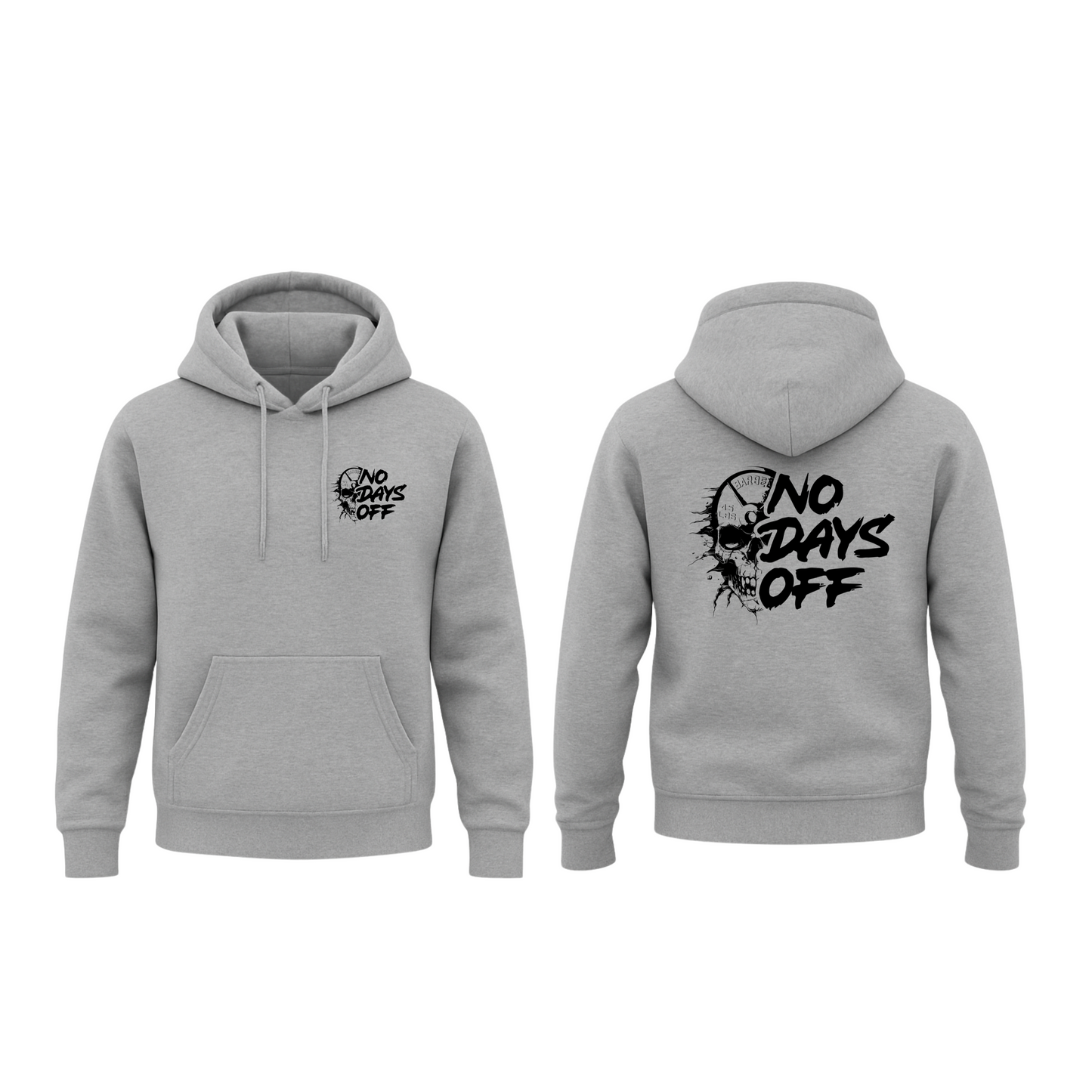 No Days Off - Light Grey Hoodie