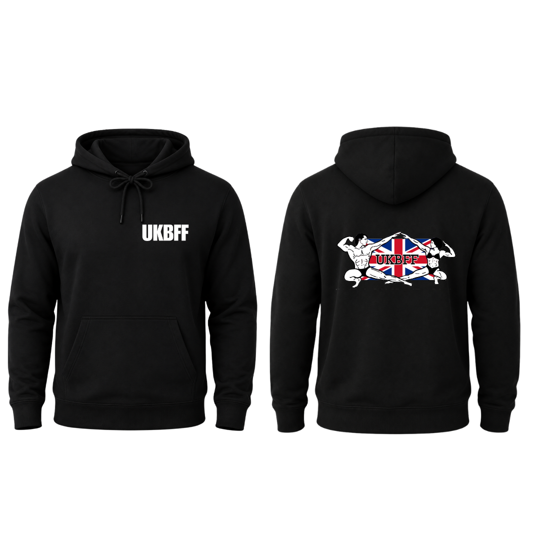 UKBFF Hoodie Front/Back Print - Black