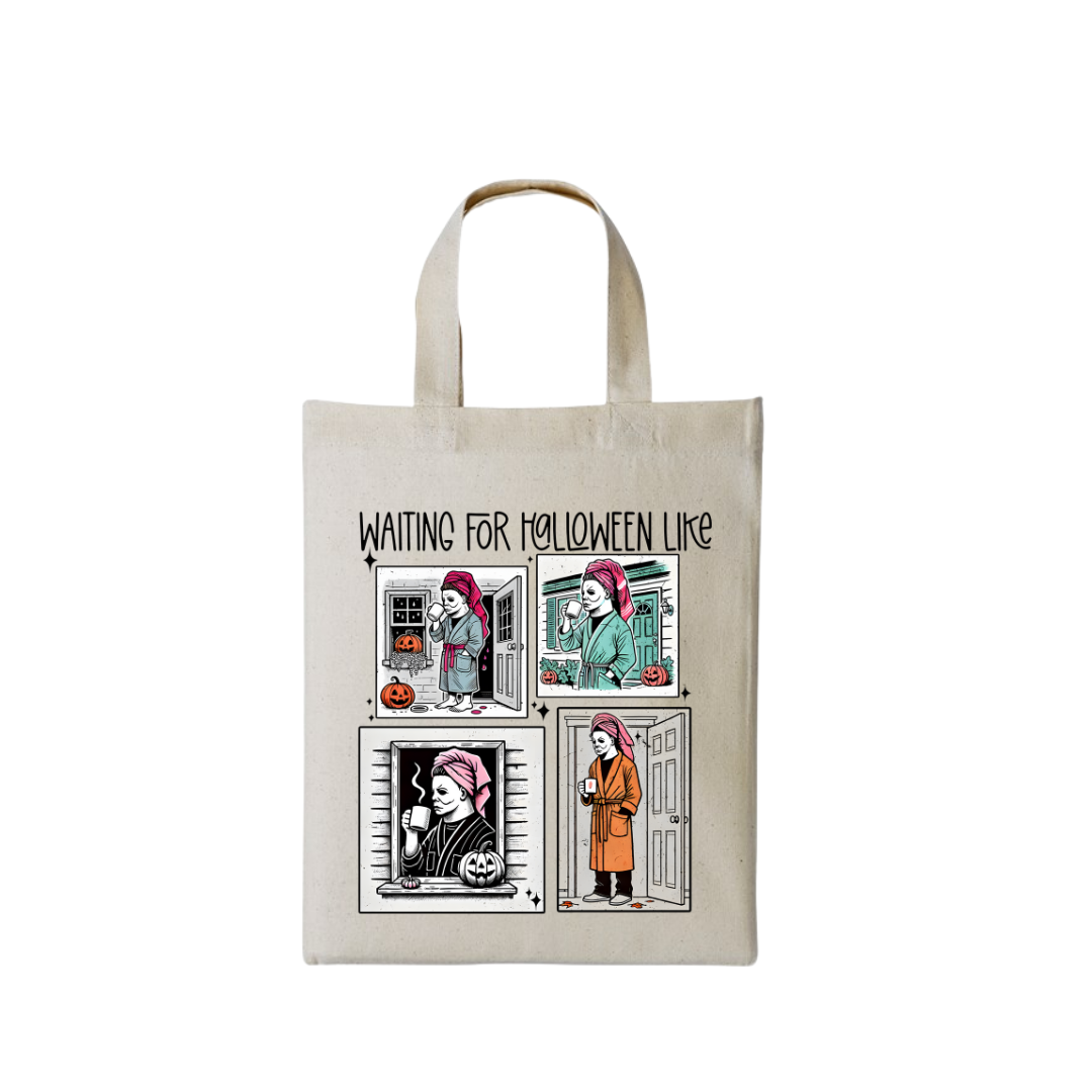 Just Waiting For Halloween Like V2 - Natural Mini Bag