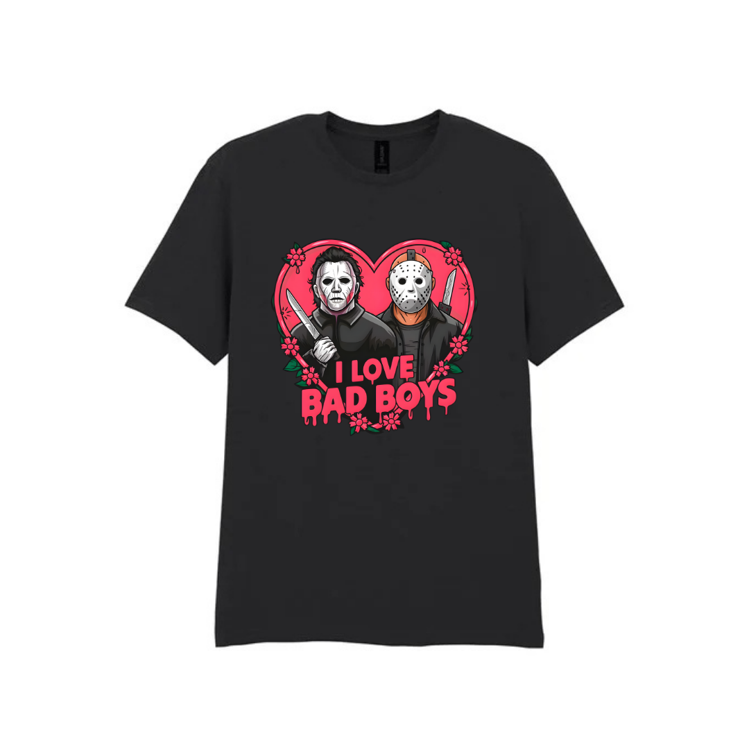 I Love Bad Boys V3 - Black T-Shirt