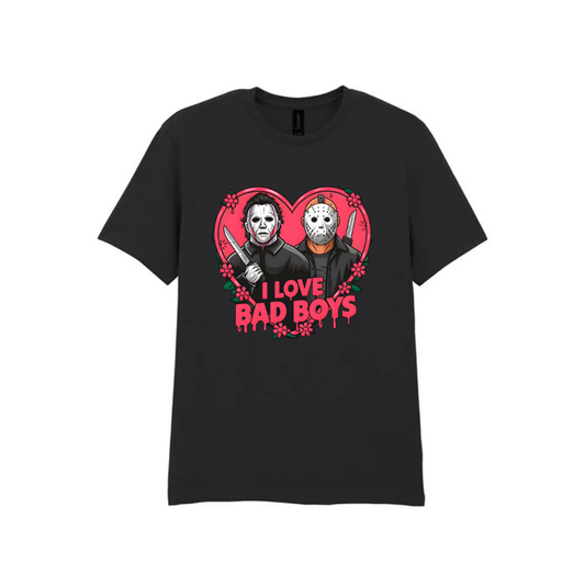 I Love Bad Boys V3 - Black T-Shirt
