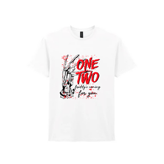 One Two Freddy’s Coming For You - White T-Shirt