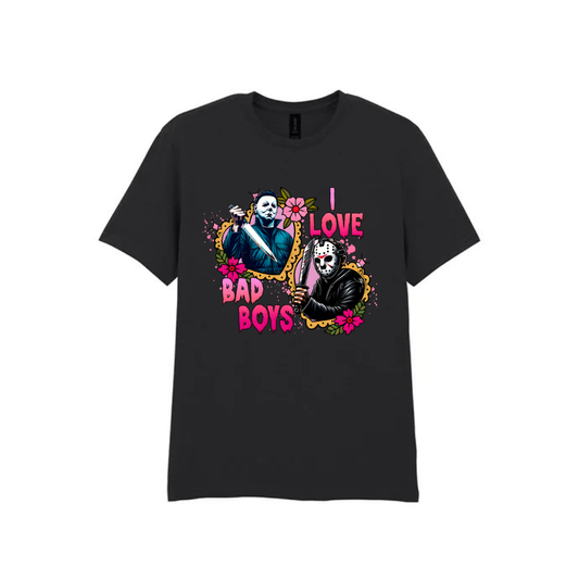 I Love Bad Boys V2 - Black T-Shirt