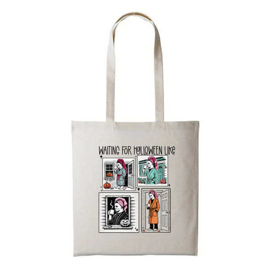 Just Waiting For Halloween Like V2 - Natural Cotton Shopper