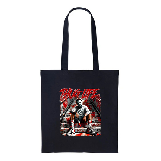 Thug Life - Black Cotton Shopper
