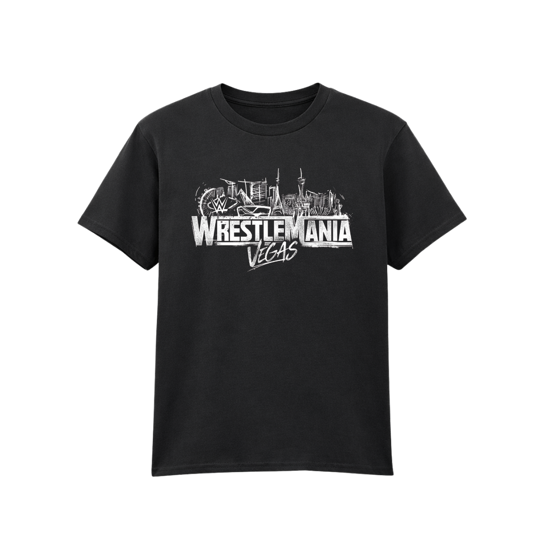 Wrestlemania Vegas - Kids Black T-Shirt