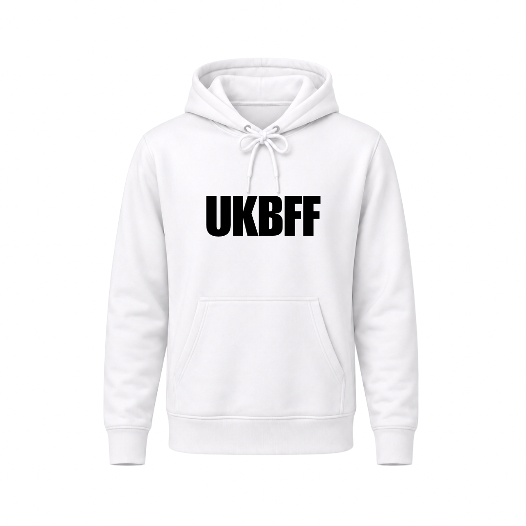 UKBFF Black Logo - White Hoodie