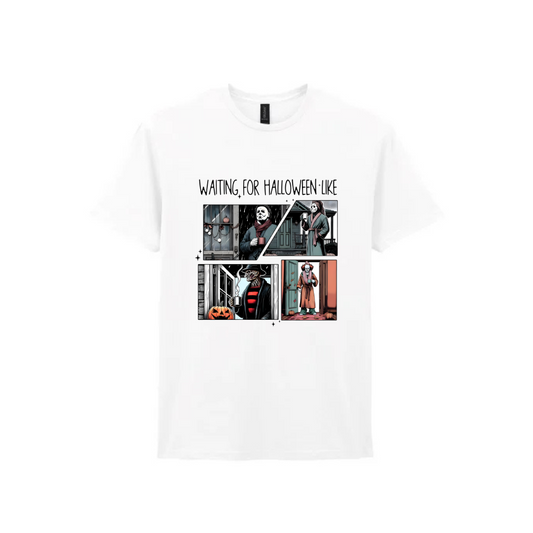 Just Waiting For Halloween Like V1 - White T-Shirt