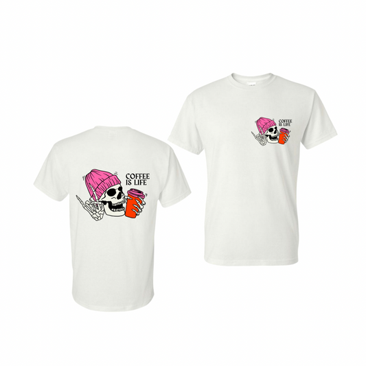 Coffee is Life - White T-Shirt