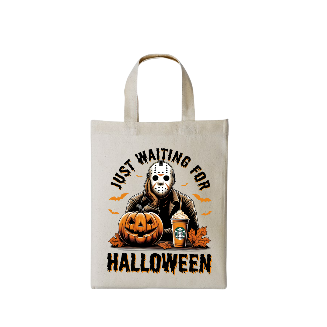 Just Waiting For Halloween V1- Natural Mini Bag