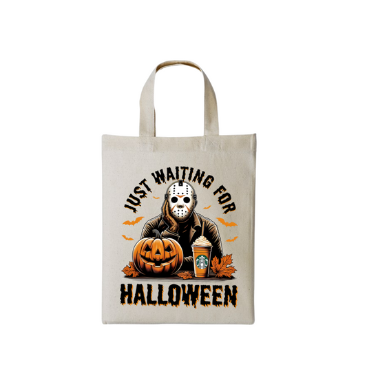 Just Waiting For Halloween V1- Natural Mini Bag