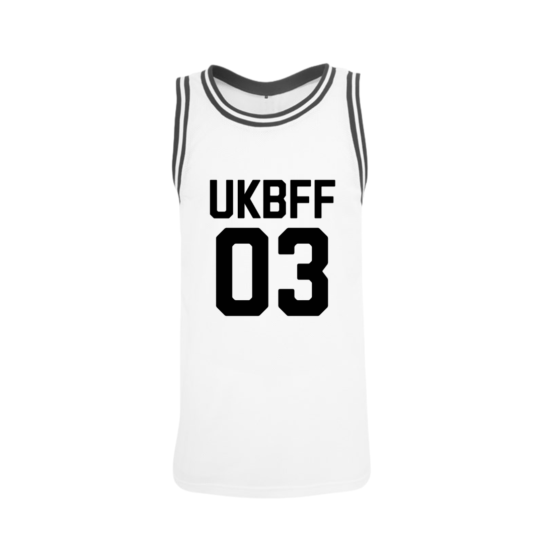 UKBFF 03 Mesh Tank Top - White