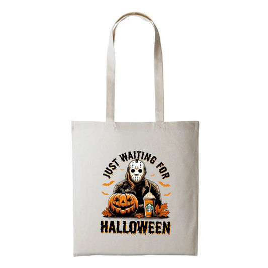 Just Waiting For Halloween V1 - Natural Cotton Shopper