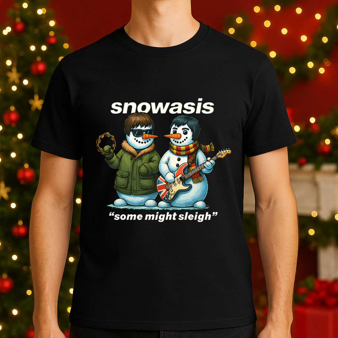 Snowasis “Some Might Sleigh” - Black T-Shirt