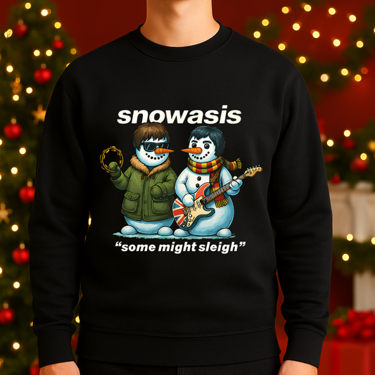 Snowasis “Some Might Sleigh” - Black Sweatshirt