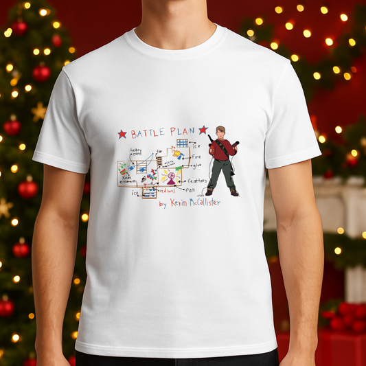 Kevin’s Battle Plan - White T-Shirt