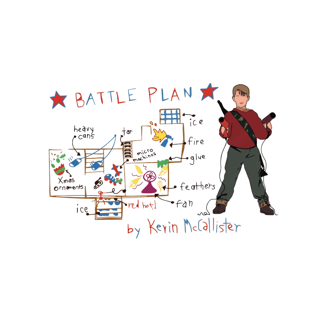 Kevin’s Battle Plan - White T-Shirt