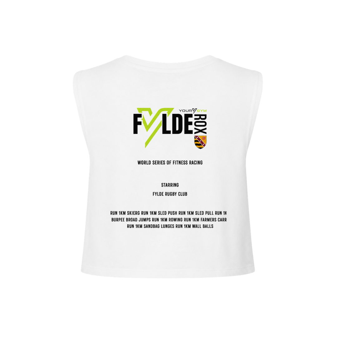 Fylde Rox Women’s Crop Tank - White