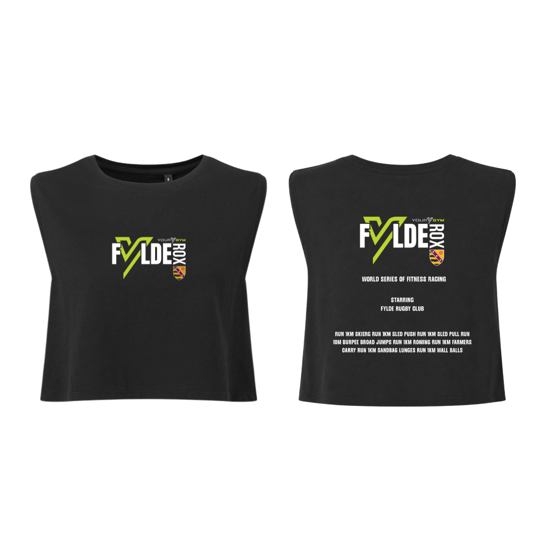 Fylde Rox Women’s Crop Tank - Black