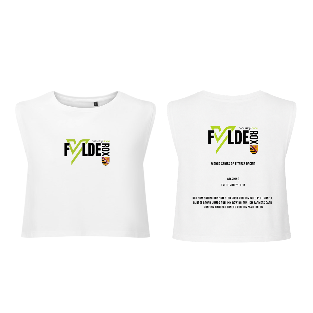 Fylde Rox Women’s Crop Tank - White