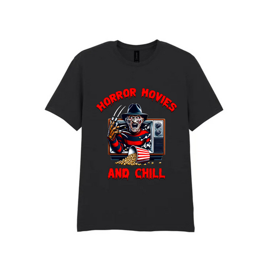 Horror Movies & Chill - Black T-Shirt