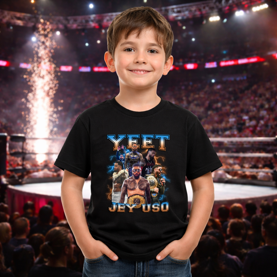 Jey Uso Yeet - Kids Black T-Shirt