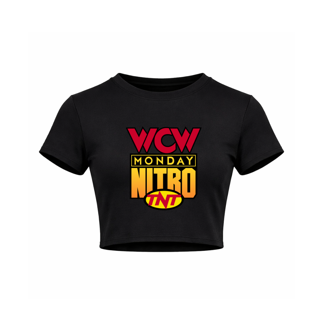 WCW Monday Nitro - Women’s Cropped Black T-Shirt