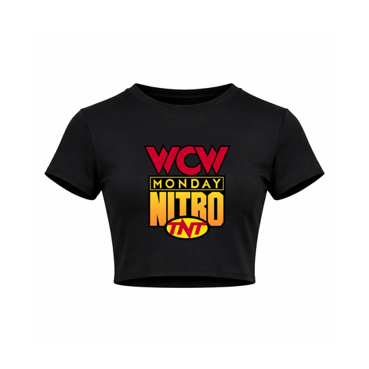 WCW Monday Nitro - Women’s Cropped Black T-Shirt
