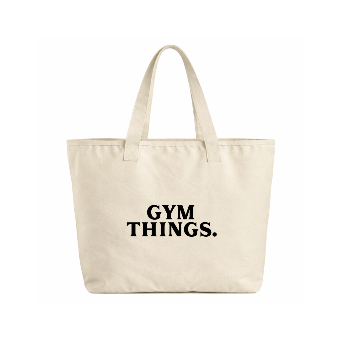 Gym Things. Oversized Heavy Duty Tote Bag
