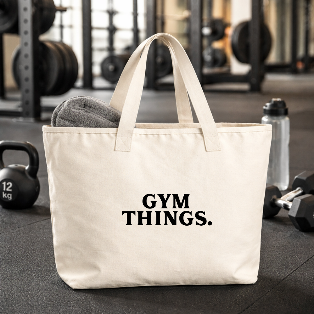 Gym Things. Oversized Heavy Duty Tote Bag