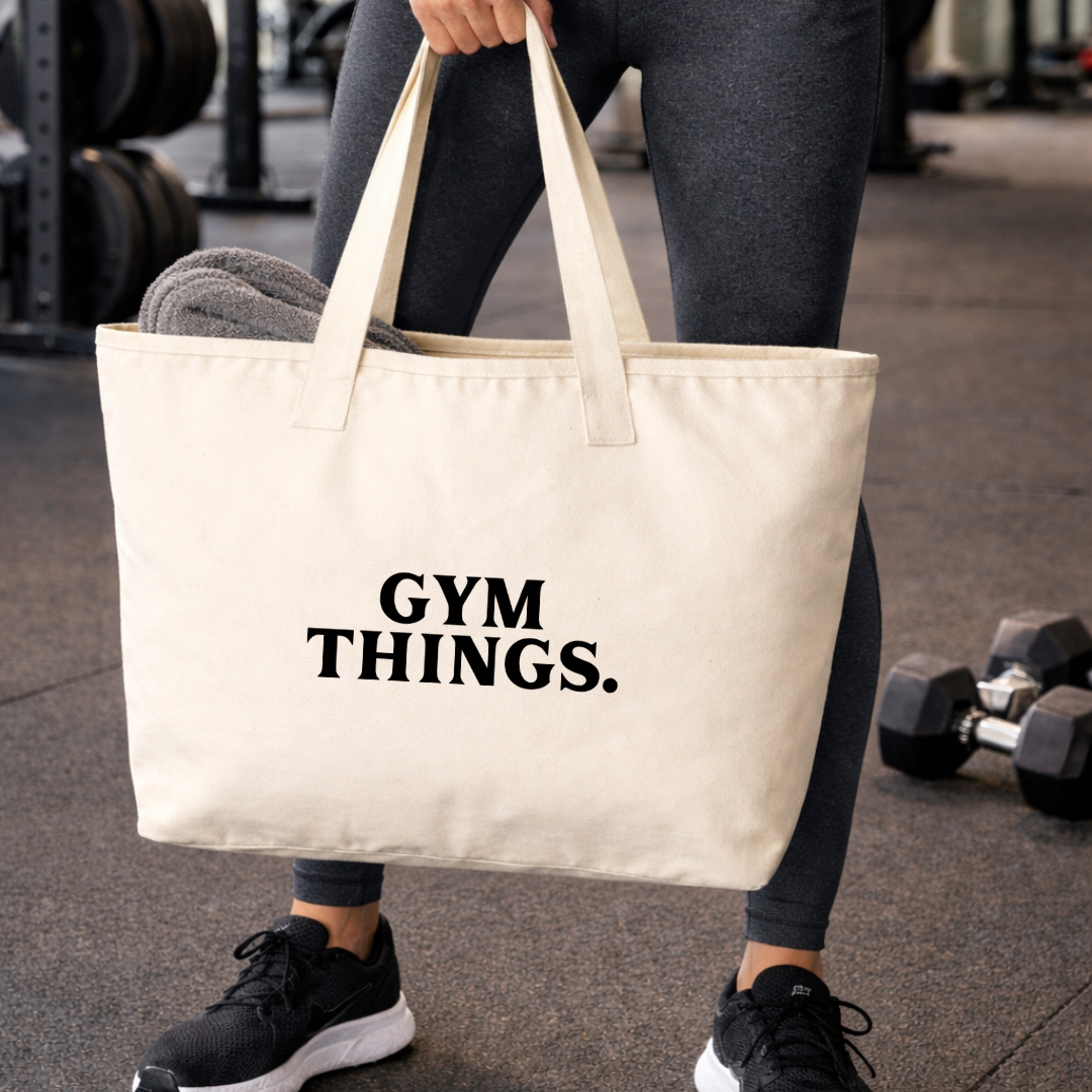 Gym Things. Oversized Heavy Duty Tote Bag