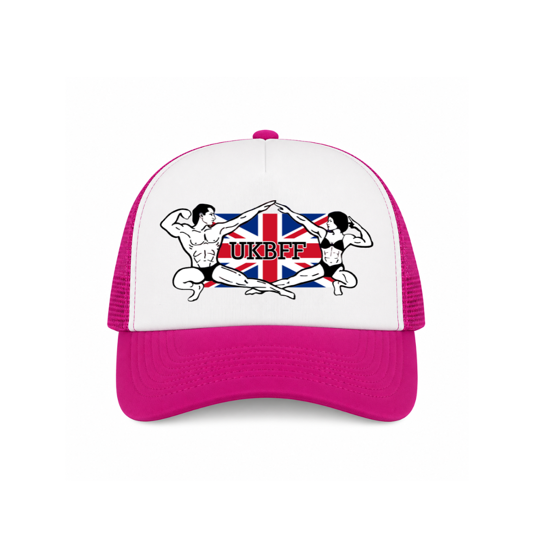 UKBFF Logo Trucker SnapBack - Pink/White