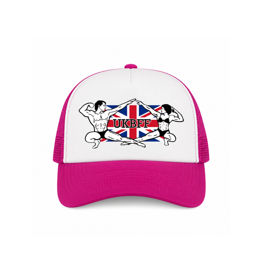 UKBFF Logo Trucker SnapBack - Pink/White