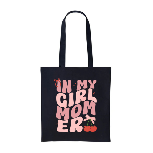 In My Girl Mom Era - Black Cotton Shopper