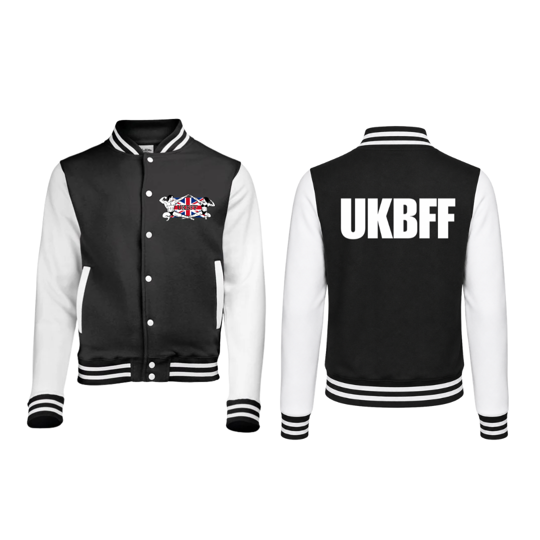 UKBFF Varsity Jacket - Black/White