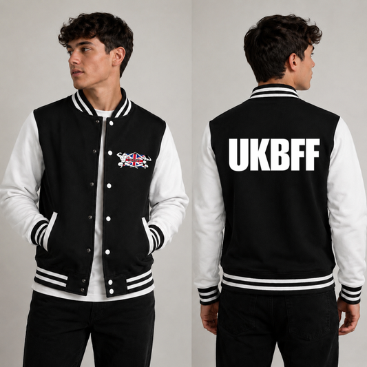 UKBFF Varsity Jacket - Black/White