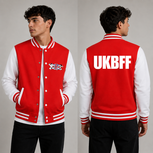 UKBFF Varsity Jacket - Red/White