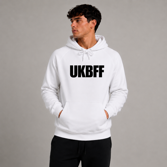 UKBFF Black Logo - White Hoodie