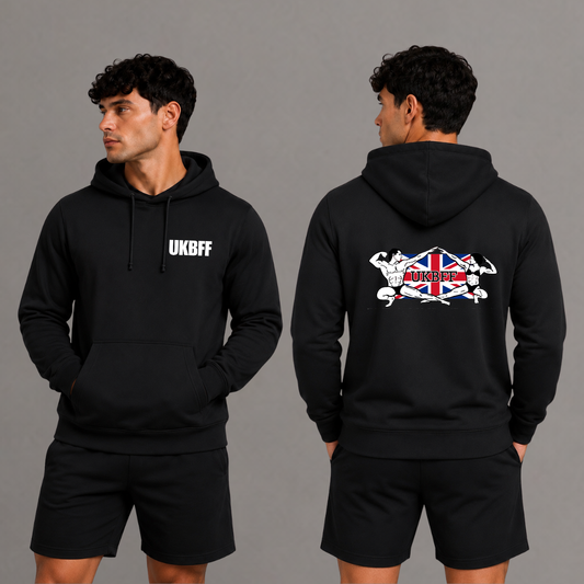 UKBFF Hoodie Front/Back Print - Black
